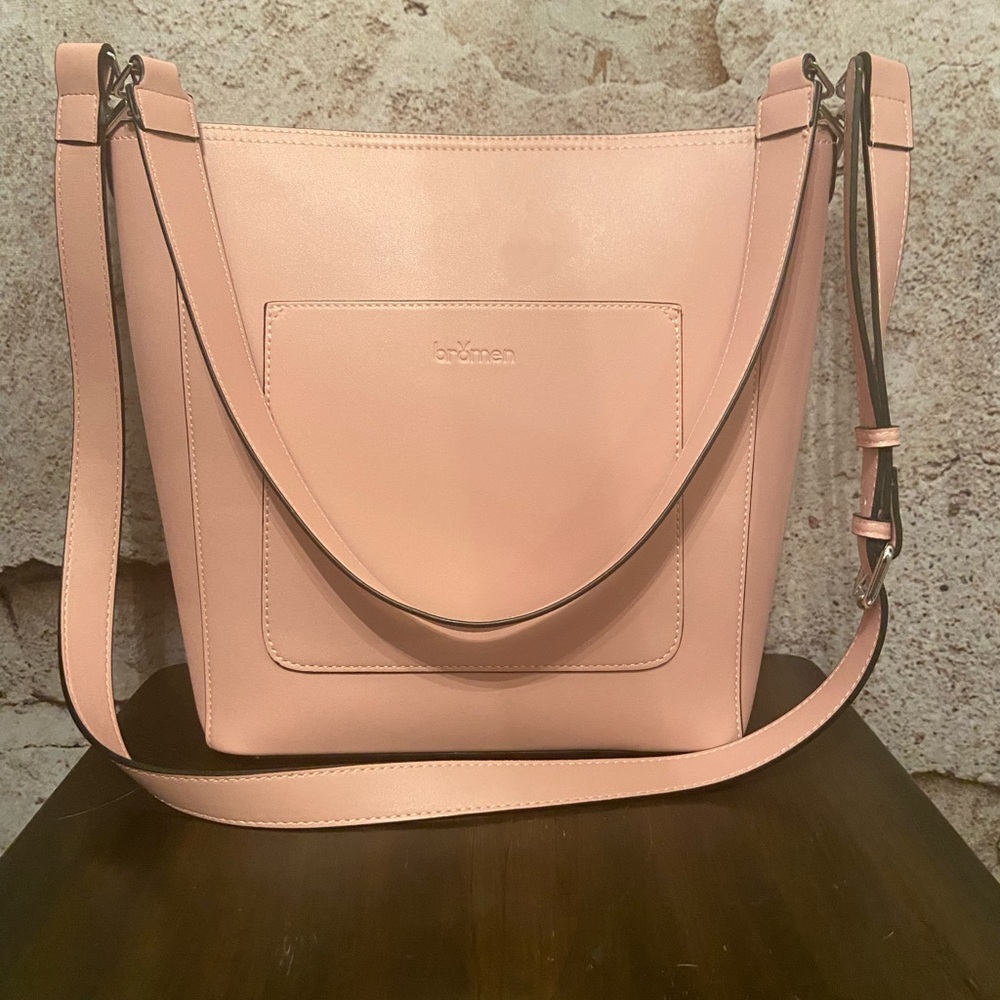 Bromen Bubblegum Pink Crossbody/Strap Purse